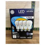 GE LED Soft White Light Bulbs, 4-Pack