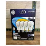GE LED Soft White 4-Pack Light Bulbs