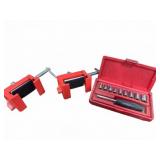 Red Metal Clamps and Socket Set