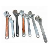 Adjustable Wrenches, Set of 7