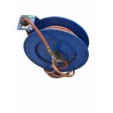Pneumatic Hose Reel on Wooden Base
