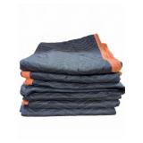 6 Black Quilted Furniture Pads