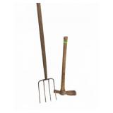 Garden Pitchfork and Pickaxe Set