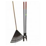 Garden Rake and Post Hole Digger Set