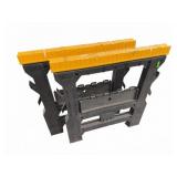 Two Plastic Folding Sawhorses