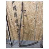 Wooden Scythe With Curved Blade
