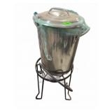 Stainless Steel Stock Pot With Burner Stand