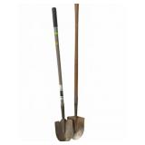 Two Standard Garden Shovels