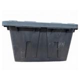 12 Gallon Black Plastic Storage Tote