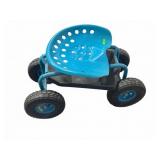 Rolling Garden Seat With Metal Frame