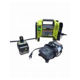 Ryobi P747 18V Inflator with Battery and Base
