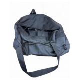 Black Nylon Duffel Bag with Zipper