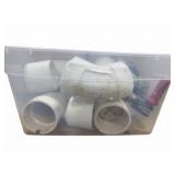 Large Bin of Assorted PVC Pipe Fittings