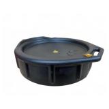 Black Plastic Oil Drain Pan With Spout