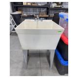 Utility Laundry Sink with Faucet and Stand