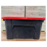 Craftsman Black Storage Tote with Red Lid