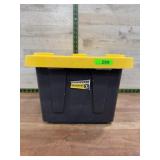 Homz Black Storage Tote With Yellow Lid