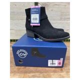 White Mountain Black Ankle Boots, Size 6