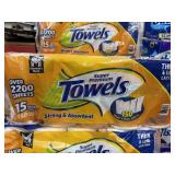15 mega rolls paper towels