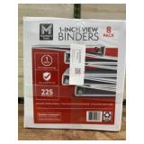 Pack of 8 White 1-Inch View Binders