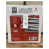 8-Pack 1-Inch View Binders