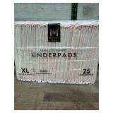 Pack of 25 XL Disposable Underpads