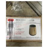 Keter Deco Conic Planter, Pine Design