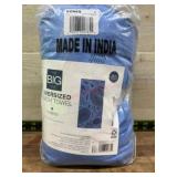 Blue Oversized Beach Towel, 100% Cotton
