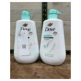 2 Dove Sensitive Skin Body Wash Bottles