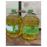 Two-Pack Canola Oil Bottles with Green Caps