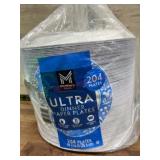 Package of 204 Ultra Dinner Paper Plates