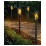 6 Solar Mini Tiki Torches