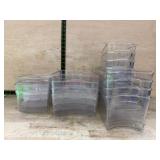 Clear Plastic Refrigerator Organizers, Mixed Sizes