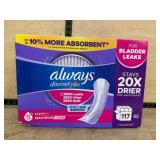 Always Discreet Plus Maximum Long Pads, 117 Ct