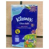 Kleenex Ultra Soft Facial Tissues, 12-Pack