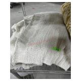 Tan open  weave queen blanket