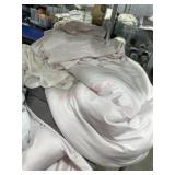 Grey and pink comforter un known size