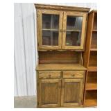 Oak china hutch