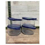 4- Glass storage bowls with lids