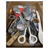 Flat of kitchen utensils