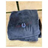 Blue Colts throw blanket