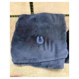 Blue Colts throw blanket