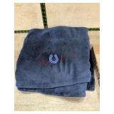 Blue Colts throw blanket