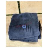 Blue Colts throw blanket