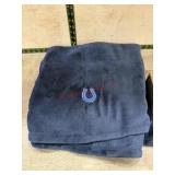 Blue Colts throw blanket