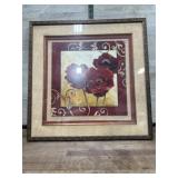 Richard Heson Poppy painting in black frame