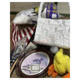 Flat with turtle plaques, flag and misc. decor
