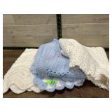 3- Hand made baby coverlets