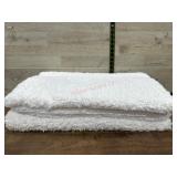 2- 24x60 white bath mats