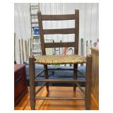 Antique chair with rush bottom